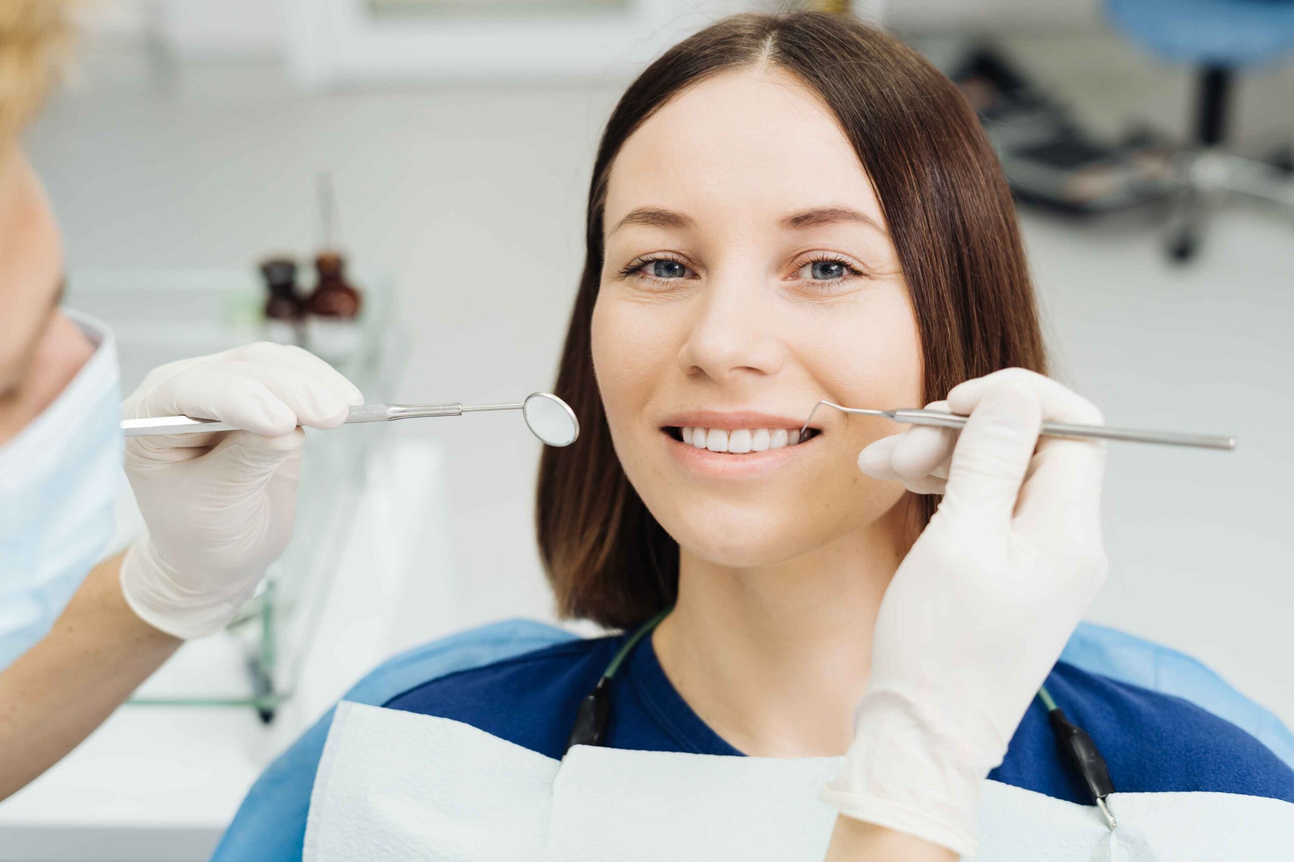 Patient during a dental examination.